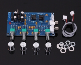 XH-M164 NE5532 Tone Amplifier Board Preamplifier Power Supply Dual Channel Audio Amplifier Board 4 Way Adjustment HiFi Board