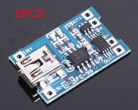 5pcs 5V 1A Mini USB 18650 Lithium Battery Charging Board Charger Protection