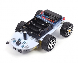 DIY Kit C51 Intelligent Vehicle Obstacle Avoidance Tracking Car, Smart Robot Car Kit School Competition Electronic Projects for Students and DIYers Learn to Solder