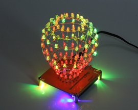 Colorful RGB Flashing DIY LED Cube Ball Light Spherical Spectrum Light Lamp with Remote Control for Home Decoration
