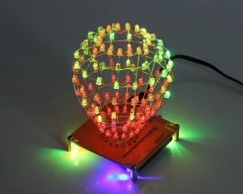 Colorful RGB Flashing DIY LED Cube Ball Light Spherical Spectrum Light Lamp with Remote Control