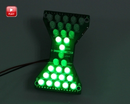 DIY Kit Green LED Electronic Hourglass Shaped Flashing Light DIY Funny Electronic Kits DC 3.3V-5V