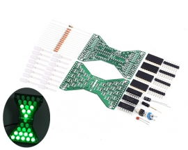 DIY Kit Green LED Electronic Hourglass Shaped Flashing Light DIY Funny Electronic Kits DC 3.3V-5V