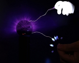 Tesla Coil DIY Kit, Touchable Plasma Ball Spark Gap Arc Generator for Physics Teaching Science Experiment, Toy Gifts for Birthday Xmas Holiday