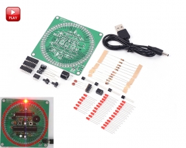 Red Countdown Timer 60s Rotary Electronic Clock DIY Kit 60s Rotate Seconds Count Smart Timing Alarm Electronics Circuit Teaching DIY Kits