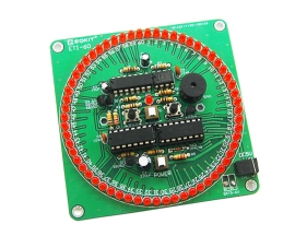 Red Countdown Timer 60s Rotary Electronic Clock DIY Kit 60s Rotate Seconds Count Smart Timing Alarm Electronics Circuit Teaching DIY Kits