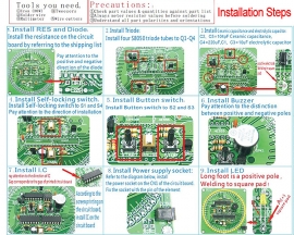 Red Countdown Timer 60s Rotary Electronic Clock DIY Kit 60s Rotate Seconds Count Smart Timing Alarm Electronics Circuit Teaching DIY Kits