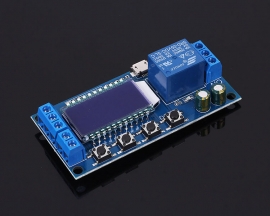 Micro USB Digital LCD Display Time Delay Relay Module 6-30V Control Timer Switch Trigger Cycle Module