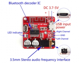 Mini MP3 Lossless Decoder Board Bluetooth-compatible Receiver Board Amplifier Module for Car Speaker Amplifier