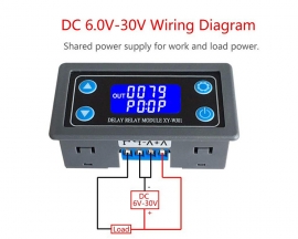 Time Delay Relay Module Digital LCD Display 6-30V Control Timer Switch Trigger Cycle Module for Smart Control