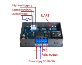 Time Delay Relay Module Digital LCD Display 6-30V Control Timer Switch Trigger Cycle Module for Smart Control