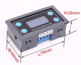 Time Delay Relay Module Digital LCD Display 6-30V Control Timer Switch Trigger Cycle Module for Smart Control