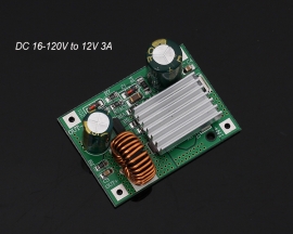 DC Step Down Module Power Supply Buck Converter Board Non-isolated Stabilizer 24V 36V 48V 72V 84V 120V to 12V 3A