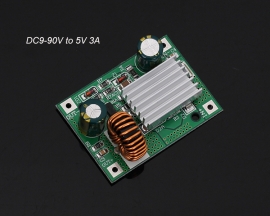 DC Step Down Module Power Supply Non-isolated Buck Converter Board 9V 12V 24V 36V 48V 72V to 5V 3A