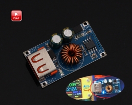 DC-DC USB Step Down Module 9V/12V/24V to 5V Buck Converter QC2.0 QC3.0 Fast Charging Power Supply Module