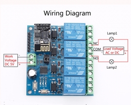 DC 5V ESP8266 WIFI 4 Channel Relay Module Remote Control Switch IOT Wireless Transmitter For Smart Home