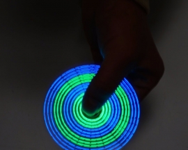 DIY Kit Blue+Green Rotating LED Electronic Kit 24kind Beautiful Pattern