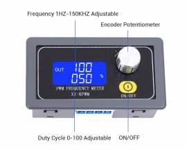 DC 3.3V-30V Signal Generator Module, 1-Channel 1Hz-150kHz PWM Pulse Frequency Duty Cycle Adjustable LCD Display Module