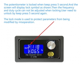 DC 3.3V-30V Signal Generator Module, 1-Channel 1Hz-150kHz PWM Pulse Frequency Duty Cycle Adjustable LCD Display Module