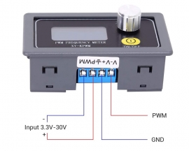 DC 3.3V-30V Signal Generator Module, 1-Channel 1Hz-150kHz PWM Pulse Frequency Duty Cycle Adjustable LCD Display Module