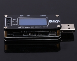 XY-MUP DC-DC USB Step UP/Down Power Supply Module LCD Temperature Display Adjustable Boost Buck Converter Voltmeter Ammeter Battery Capacity Tester with Shell Button Control