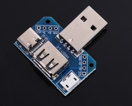 5PCS USB Converter Standard USB Female to Male to Type-C to Micro USB to 4P Terminal
