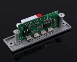 3.7V-5V White MP3 Decoder Board Bluetooth-compatible Call Module FM AUX Input Support TF Card/U-Disk Lossless