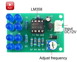 DIY Kit LM358 Breathing Light Adjustable DC 12V Electronic Components Soldering Practice Kits