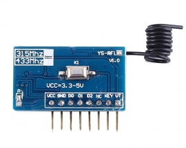 433MHz DC 3.3V-5.5V Wireless Learning Control Module Self-locking Inching Interlocking Superheterodyne Receiver