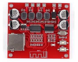 XH-A233 DC 12V-24V Wireless Bluetooth-compatible Receiver Power Amplifier Board V4.2 Dual Channel Voice Audio Module 15W+15W Support TF Card