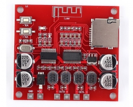 XH-A233 DC 12V-24V Wireless Bluetooth-compatible Receiver Power Amplifier Board V4.2 Dual Channel Voice Audio Module 15W+15W Support TF Card