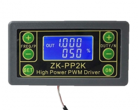 PWM Dimming Motor Speed Controller, 8A Driver Module for Motor/Lamp, 1Hz-150KHz Dual Mode LCD PWM Pulse Frequency Duty Cycle Adjustable Module