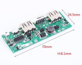 Solar Charging Circuit Board Mobile Display Power Boost Module 5V 2.1A Charger Step UP Module