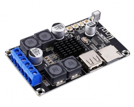 Bluetooth-compatible Power Amplifier Board 50W+50W 12V 24V Receiver Module Support TF Card U-Disk