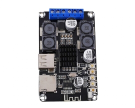 Bluetooth-compatible Power Amplifier Board 50W+50W 12V 24V Receiver Module Support TF Card U-Disk