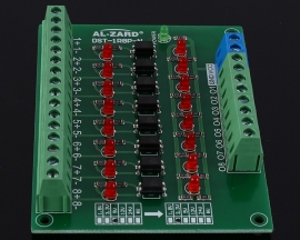 5V to 3.3V 8-Channel Optocoupler Isolator Photoelectric Isolation Module Level Voltage Converter 8Bit NPN Output PLC Signal Converter