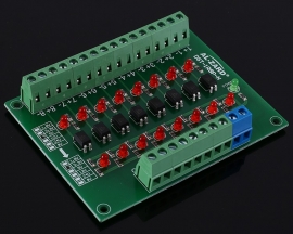 5V to 3.3V 8-Channel Optocoupler Isolator Photoelectric Isolation Module Level Voltage Converter 8Bit NPN Output PLC Signal Converter