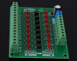 3.3V to 24V 8-Channel Optocoupler Isolator Photoelectric Isolation Module Level Voltage Converter 8Bit PNP Output PLC Signal Converter