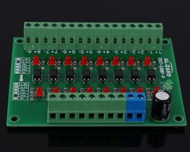 3.3V to 24V 8-Channel Optocoupler Isolator Photoelectric Isolation Module Level Voltage Converter 8Bit PNP Output PLC Signal Converter