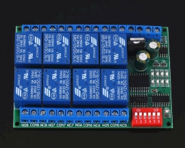 8-Channel RS485 Multifunctional Delay Relay Module DC 12V Modbus RTU Controller