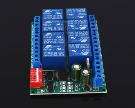 8-Channel RS485 Multifunctional Delay Relay Module DC 12V Modbus RTU Controller