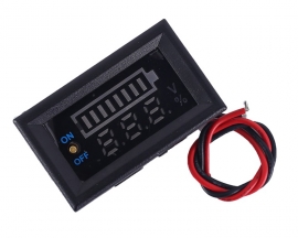 Red Display Lithium Battery Capacity Indicator Voltmeter ON/OFF Controller Voltage Tester 12.6V for 12V Lead-acid Battery or 4pcs 3.7V 4.2V Lithium Batteries