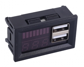 Lithium Battery Capacity Indicator Voltmeter Voltage Tester 5V 2A Dual USB Output 12.6V for 3pcs 3.7V 4.2V Lithium Batteries