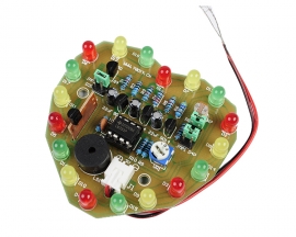 Light-control LED Light DIY Electronic Kits Heart Shape LED Light for Birthday Gift