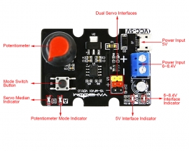 1-Channel Servo Motor Controller PWM Driver for ONE 5V-8.4V Steering Engine Motor