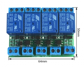 24V 4 Channel Relay Module Switch Optocoupler Fully Isolated Microcontroller PLC Amplification