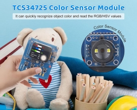 DIY Color Recognition Soldering Kit with TCS34725 Sensor, STEM Electronics Project to Learn RGB & HSV, 1.69'' TFT Display, 4 Modes Color Learning Kit