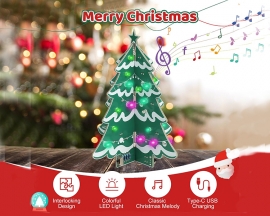 Christmas DIY Soldering Project, 3D Xmas Tree Electronics Kit with RGB LEDs & Music for Adults Teens Soldering Practice STEM Learning, Christmas Decor and Presents
