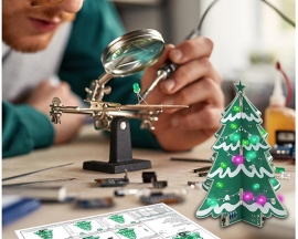 Christmas DIY Soldering Project, 3D Xmas Tree Electronics Kit with RGB LEDs & Music for Adults Teens Soldering Practice STEM Learning, Christmas Decor and Presents