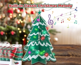 Christmas DIY Soldering Project, 3D Xmas Tree Electronics Kit with RGB LEDs & Music for Adults Teens Soldering Practice STEM Learning, Christmas Decor and Presents